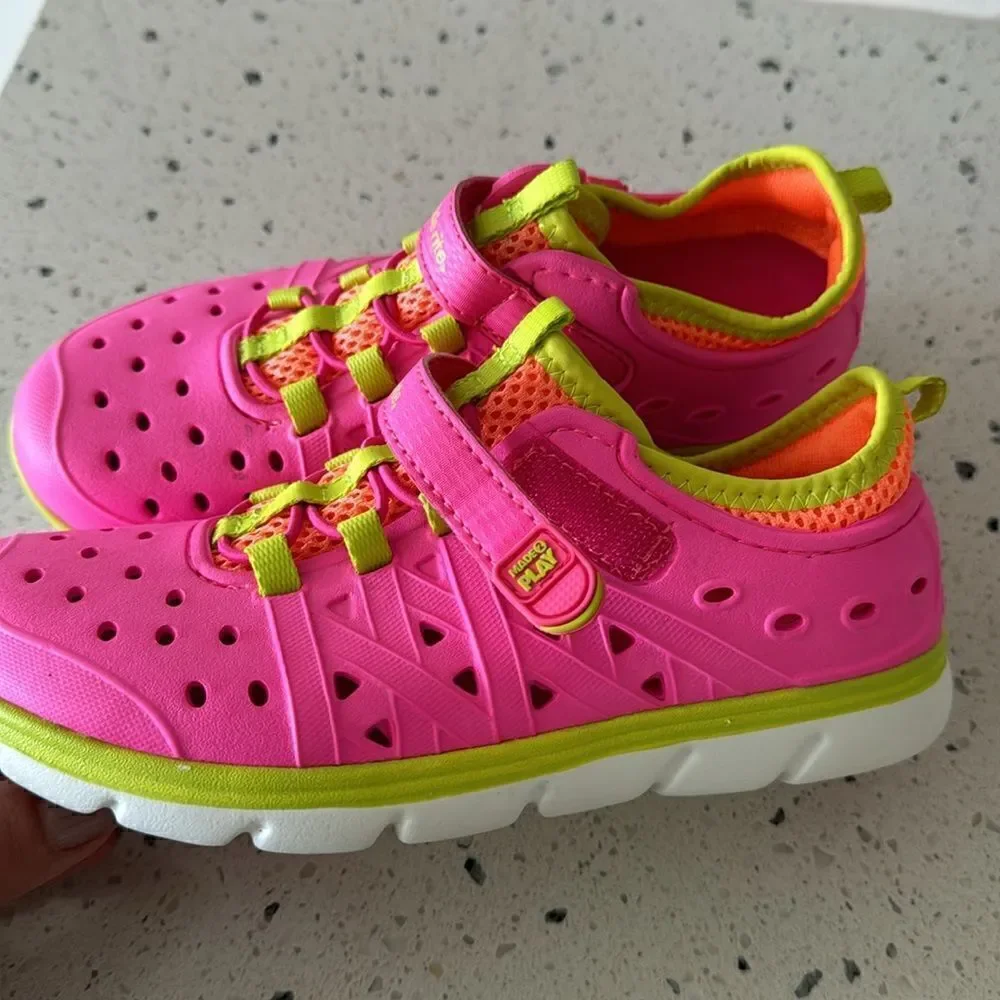 Stride Rite Made 2 Play Phibian Pink Rubber Girls' Water Shoes Outdoors Size 13